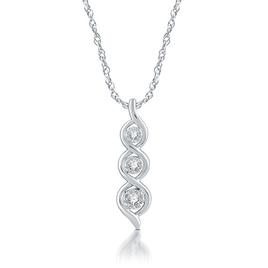 Then Now & Forever(tm) 1/10ct Diamond Sterling Silver 3Stone Pendant