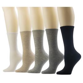 Womens Cuddl Duds 5pk. Rib Welt Crew Socks