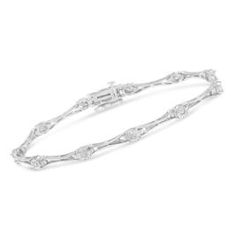 Diamond Classics™ Silver 1/4ctw. Rose Cut Diamond Tennis Bracelet