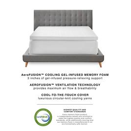 Bodipedic™ 3in. Gel-Infused Memory Foam Mattress Topper w/ Cover