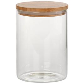 Global Market Glass Canister With Bamboo Wood Lid