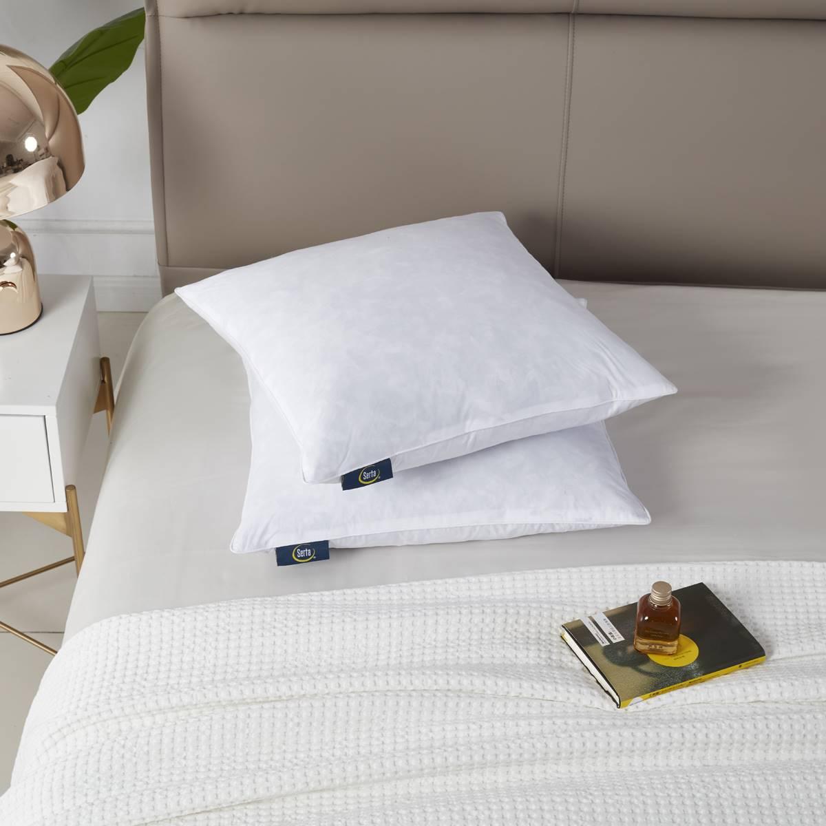 Serta(R) Medium Firm 233TC 2pk. Decorative Feather Pillow