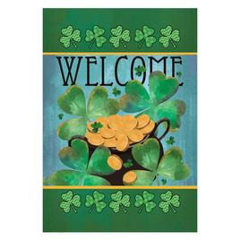Northlight Seasonal Pot of Gold Welcome Garden Flag