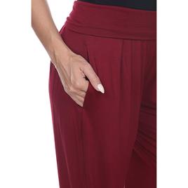 Womens White Mark Solid Harem Pants
