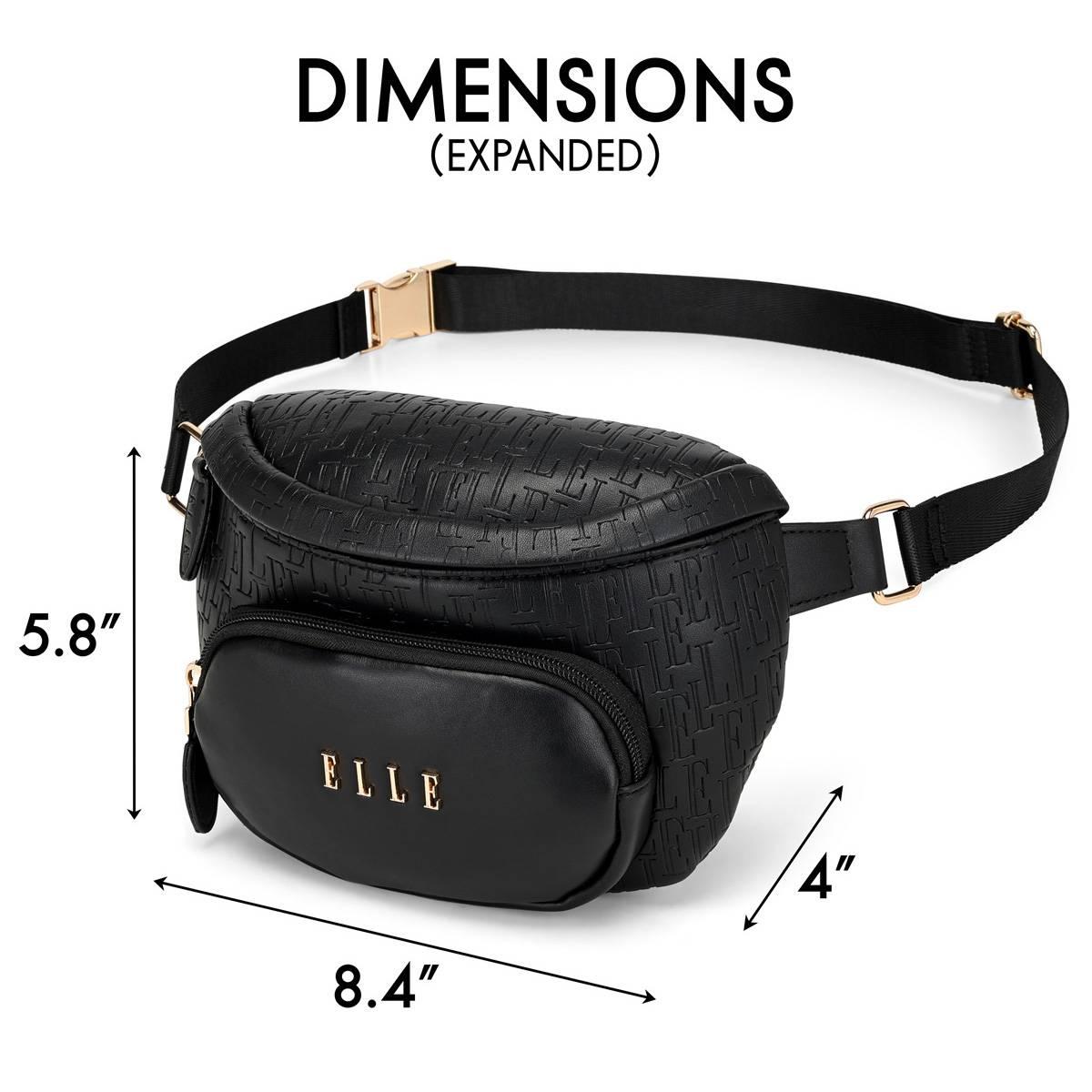 ELLE Wayfarer Vegan Leather Monogram Sling Bag
