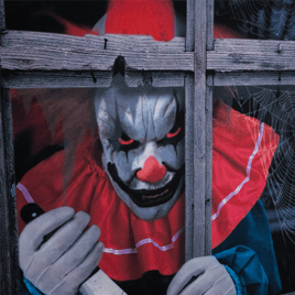 Northlight Creepy Clown Scary Window Halloween Decoration - 47in.