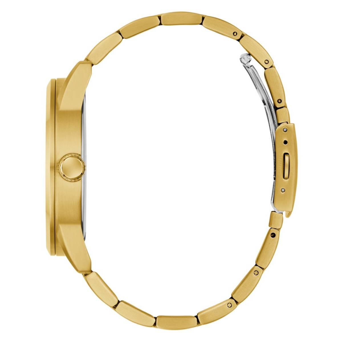 Mens Guess Gold-Tone Indigo Sunray Dial Quartz Watch - GW0963G2