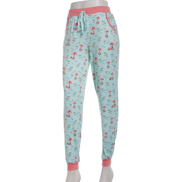 Juniors Pillow Talk Flamingo Pajama Joggers