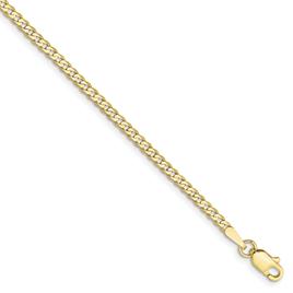 Unisex Gold Classics™10kt 2.2mm 16in. Beveled Curb Chain Necklace