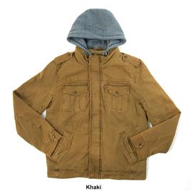 Mens Levi's® Four Pocket Zip Out Hood Military Jacket