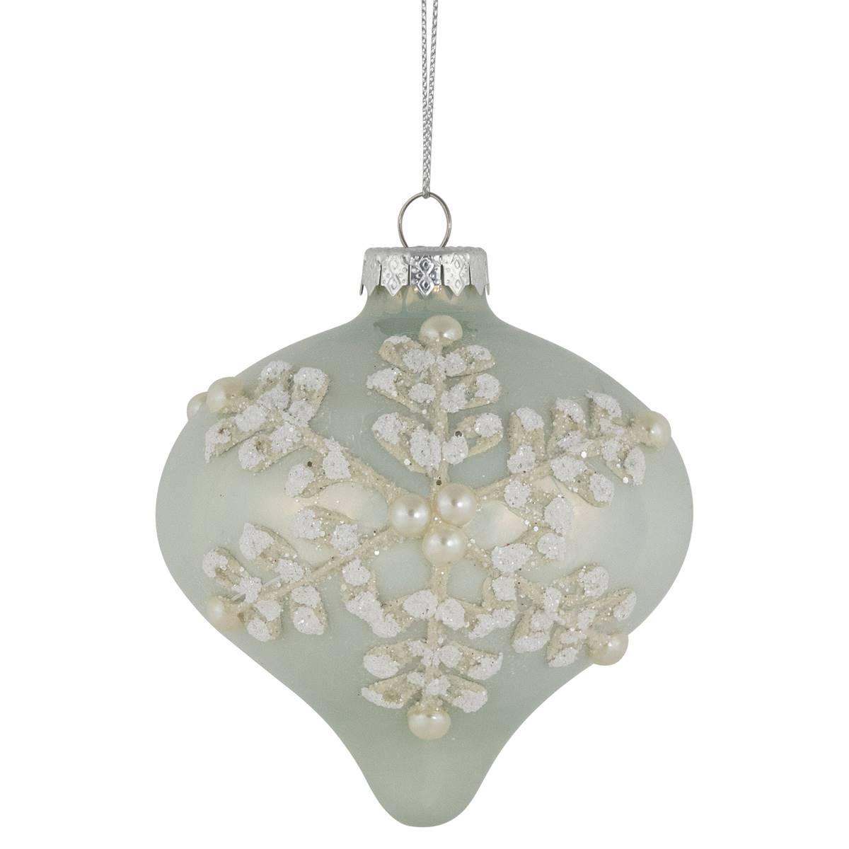 Northlight Seasonal Pastel Green Christmas Ornaments - Set of 2