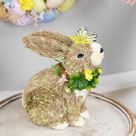 Northlight Seasonal Easter Bunny with Butterfly Straw Figurine