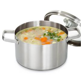 BergHOFF Graphite Stainless Steel 8in. Stockpot w/ Glass Lid
