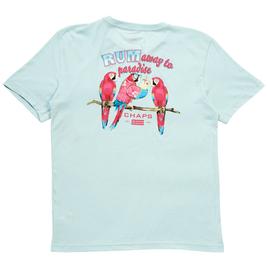 Mens Chaps Parrots Short Sleeve Tee - Crystal Blue