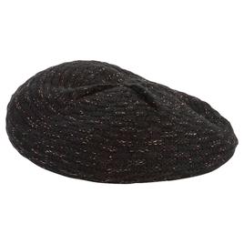 Womens Madd Hatter Metallic Knit Beret