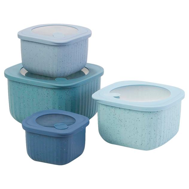 4pc. Square Bowl Set w/ Lids