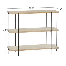 9th & Pike® Rectangular Wood 3-Tier Console Table