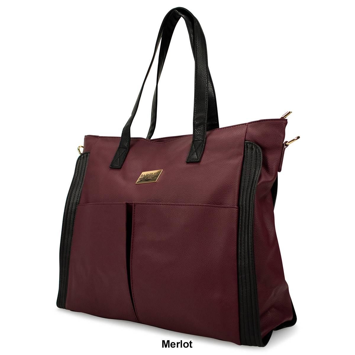 Badgley Mischka Rose Vegan Leather Travel Tote Weekender Bag