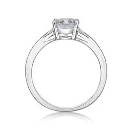 Sterling Silver Ring w/ White Topaz Gemstones