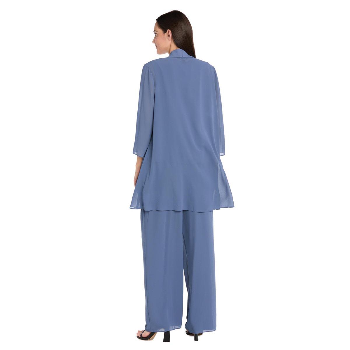 Womens R&M Richards 3pc. Chiffon Tier Pant Set