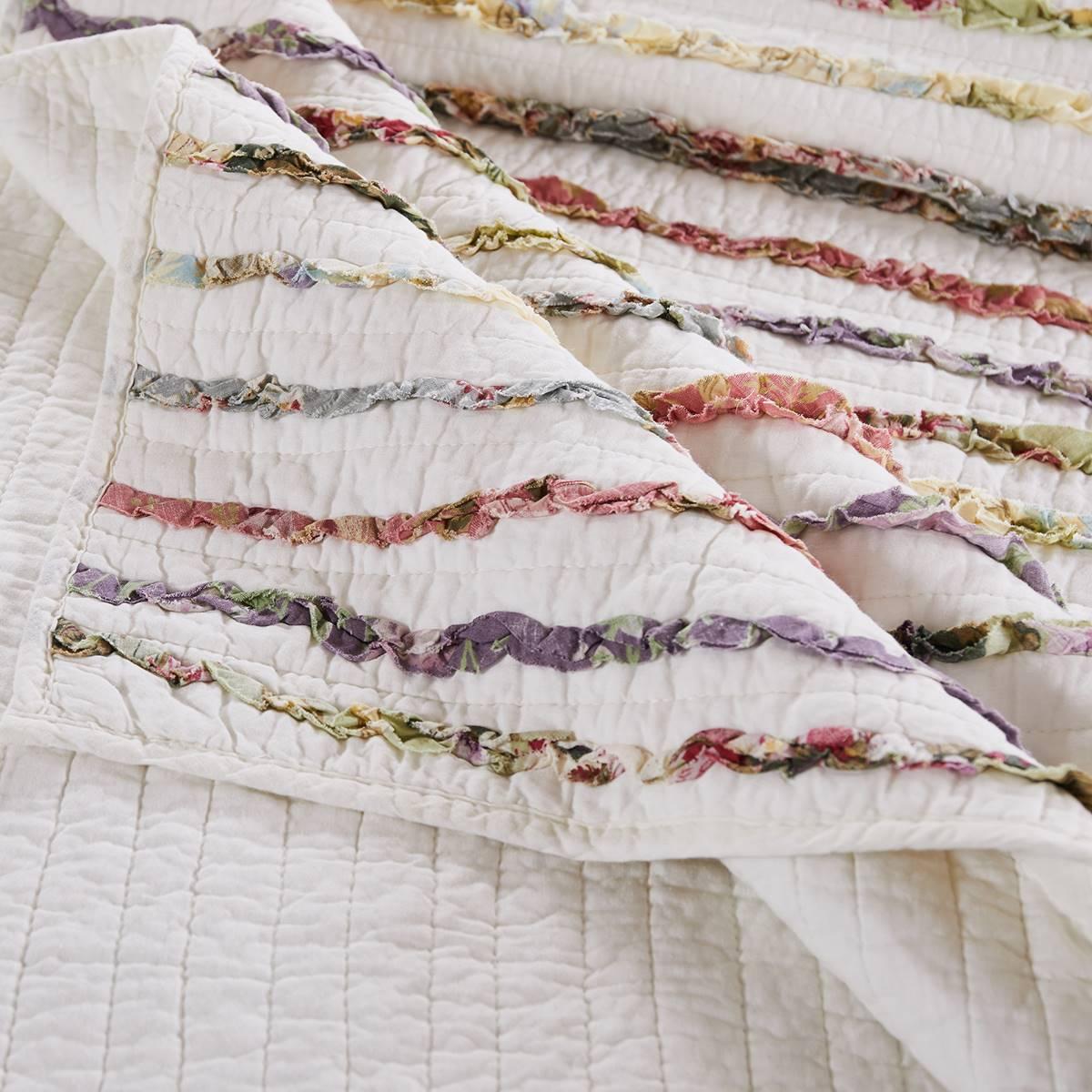 Greenland Home Fashions™ Bella Ruffle Frayed Edge Quilt Set