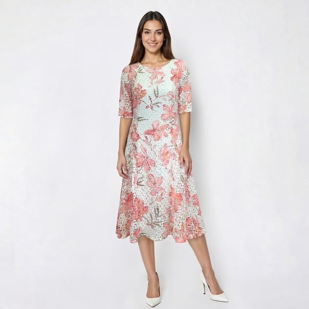 Womens Rabbit Rabbit Rabbit Floral Crochet Fit & Flare Dress
