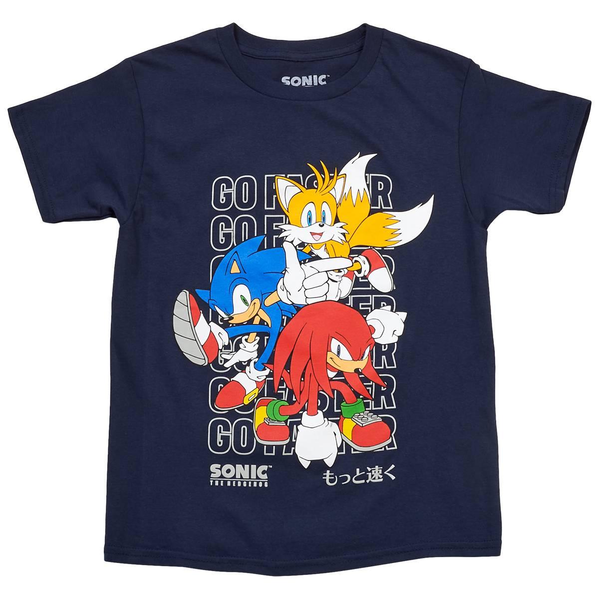 Boys (8-20) Sonic(tm) the Hedgehog Go Faster Graphic Tee - Navy
