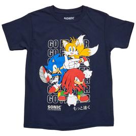 Boys (8-20) Sonic(tm) the Hedgehog Go Faster Graphic Tee - Navy