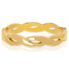 14kt. Gold Plated Hinge Braided Bangle Bracelet