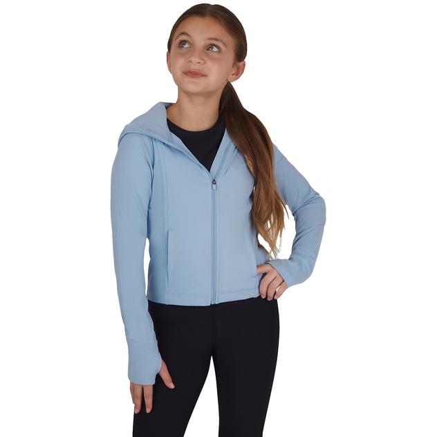 Girls (7-12) Yogalicious® Lux Solid Full Zip Hooded Jacket