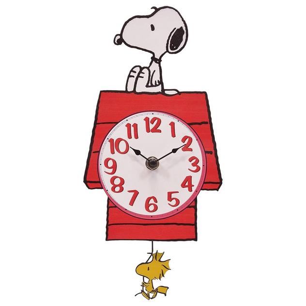 Peanuts™ Snoopy's Dog House w/ Woodstock Pendulum Pal Wall Clock