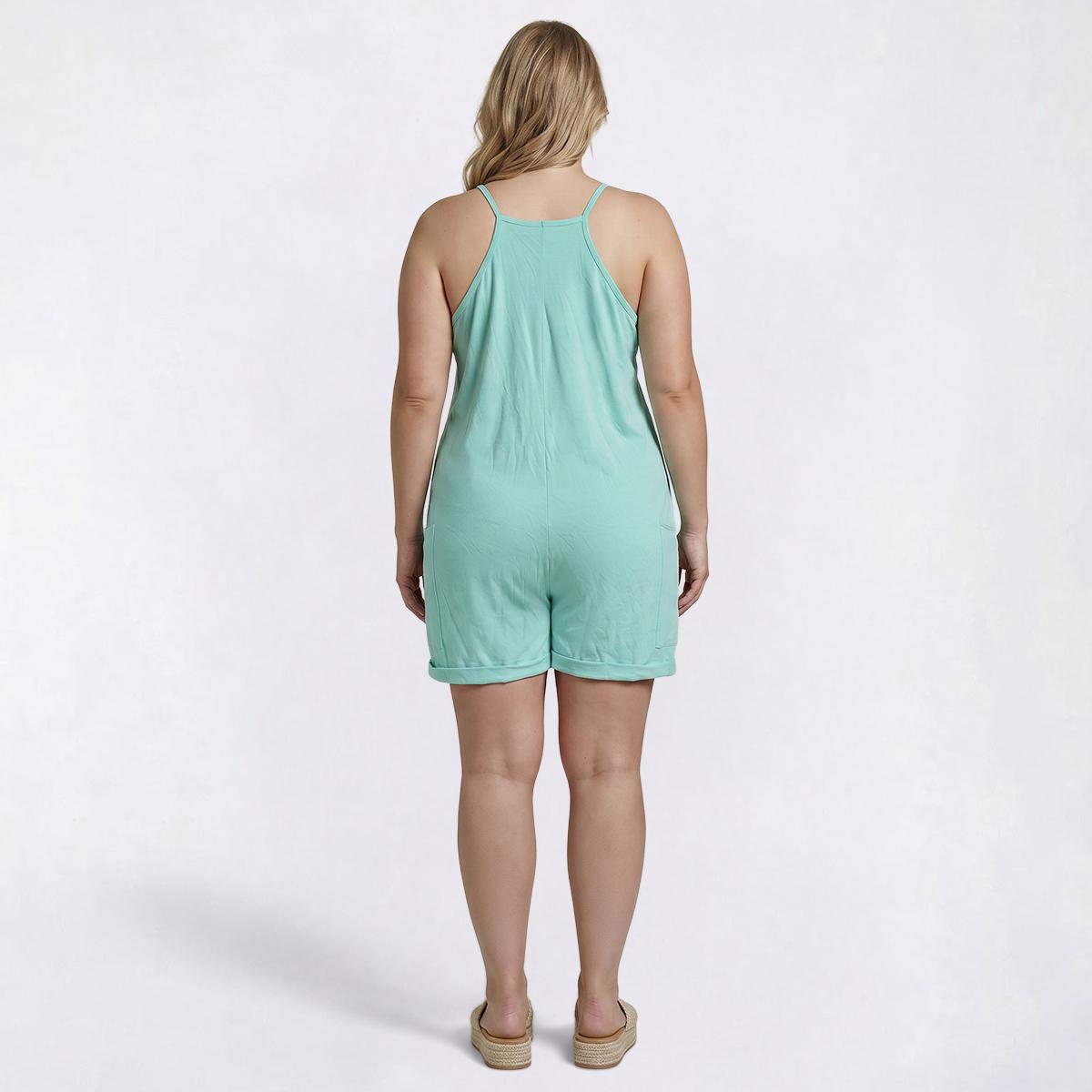 Juniors Plus Jolie & Joy Oversized Onesie Romper With Pockets