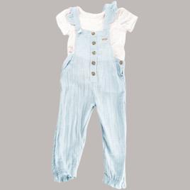 Toddler Girls Kensie Short Sleeve Floral Top & Overall Set