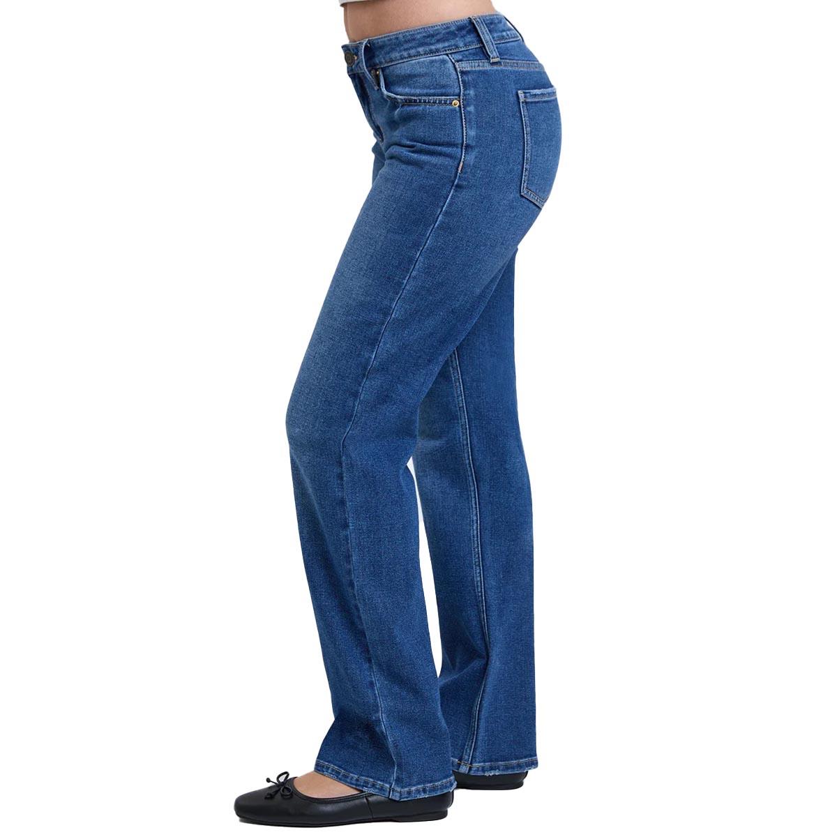 Juniors YMI® Mid Rise Maddy Straight Leg Jeans