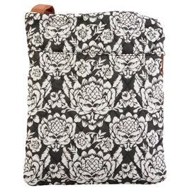 Stone Mountain Quilted Lockport Floral Crossbody - Black/White