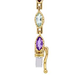 Gemstone Classics™ Garnet Blue Topaz Peridot Tennis Bracelet