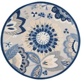 Nourison Aloha Floral Contemporary Round Rug