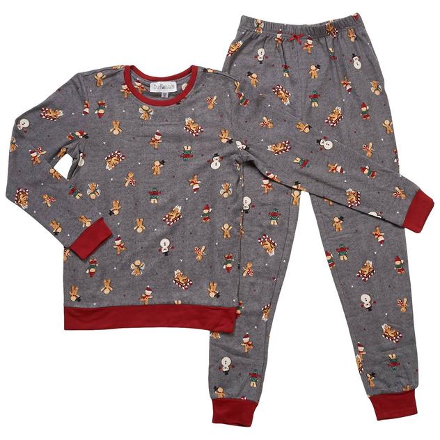Girls OurFamJam Long Sleeve Gingerbread Jogger Pajama Set