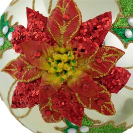 Northlight Seasonal 4in. Glittered Poinsettia Christmas Ornament