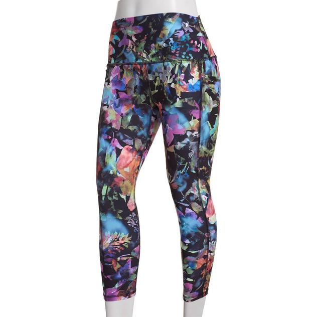 Womens RBX Print Peached Capris - Garden Joy