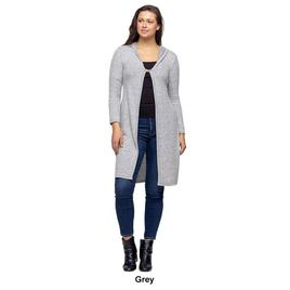 Womens 24/7 Comfort Apparel Long Sleeve Hooded Cardigan Shrug