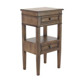 9th & Pike(R) Brown Pine Traditional Accent Table