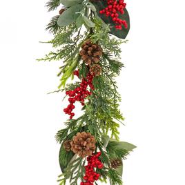 National Tree 9ft. Holiday Greenery & Berry Garland