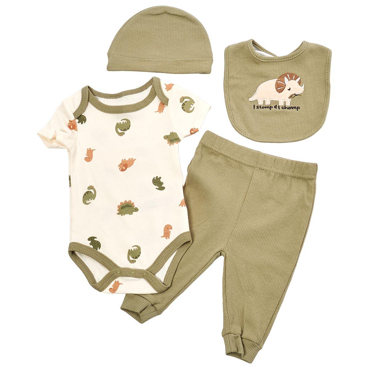 Baby Boy (NB-9M) Rene Rofe(R) 4pc. Dino Pants Set