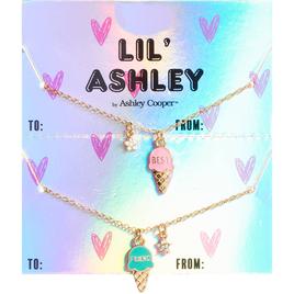 Kids Lil Ashley Gold-Tone Ice Cream Cone & Star Charm Necklace