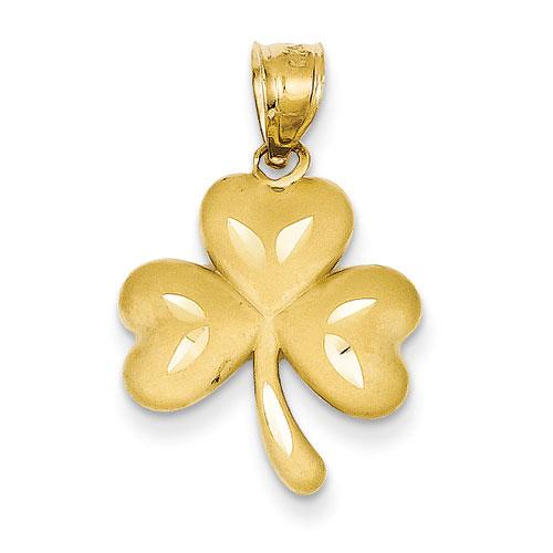 Gold Classics(tm) 14kt. Yellow Gold Shamrock Pendant