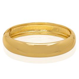 14kt. Gold Plated Wide Shiny Bangle Bracelet