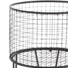 CosmoLiving by Cosmopolitan Black Industrial Metal Laundry Cart