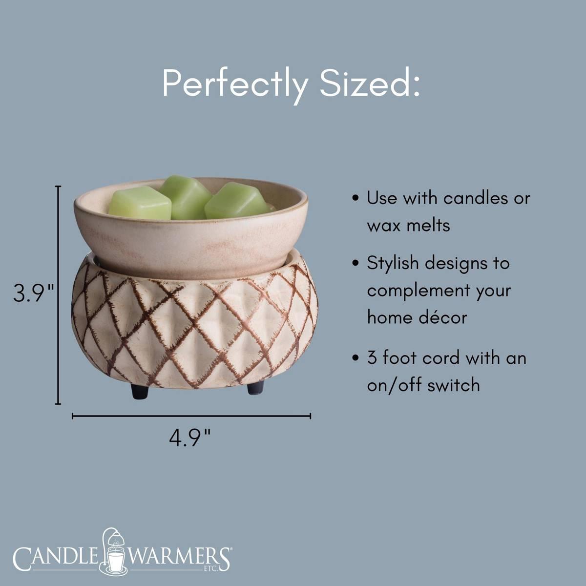Candle Warmers Etc. Lattice 2-in-1 Wax Warmer