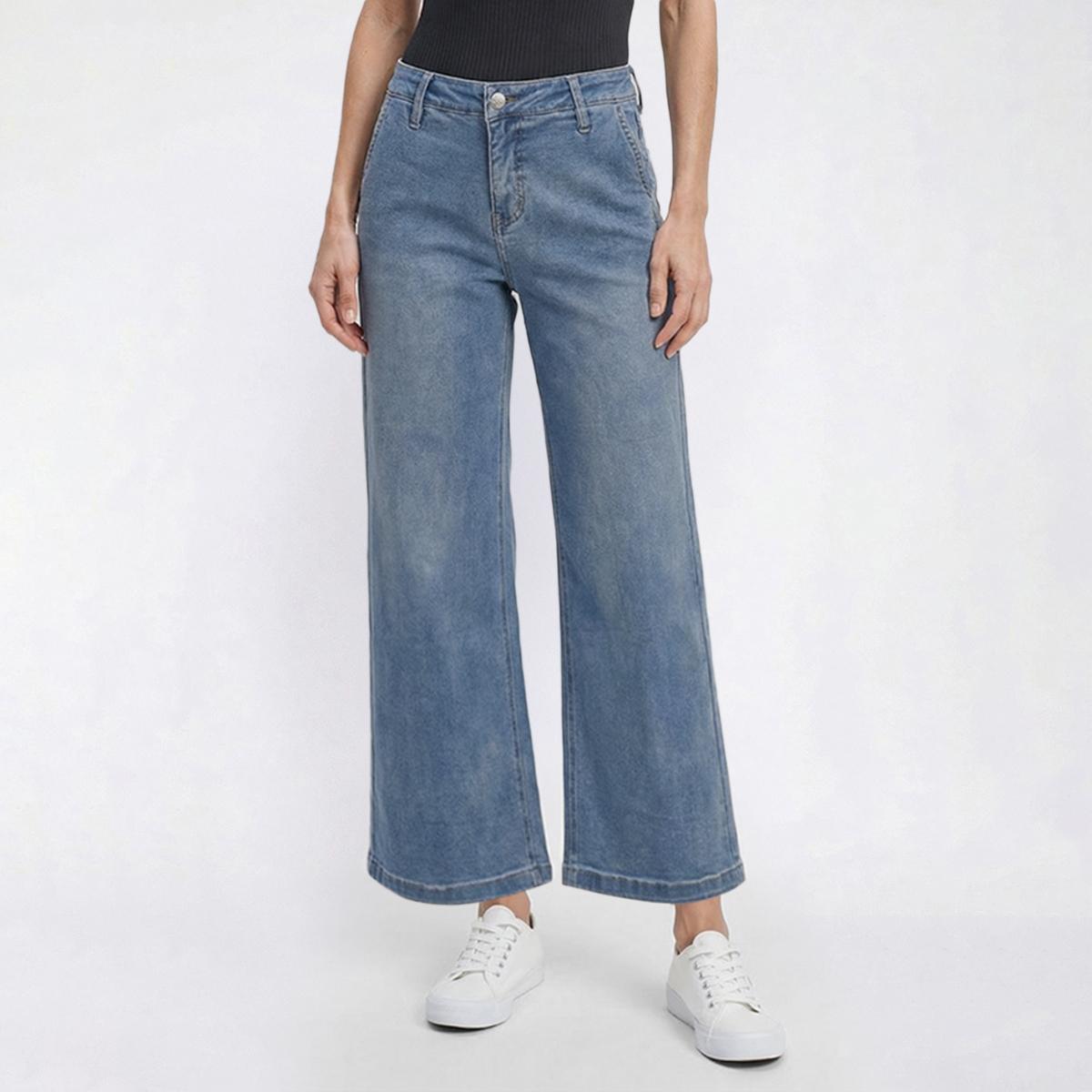 Womens Royalty Wide Leg Trouser Denim Jeans
